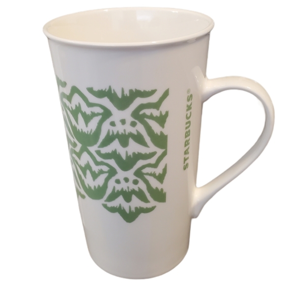2016 Starbucks 18 oz Mug Green Tulip Patte… - Picture 2 of 7